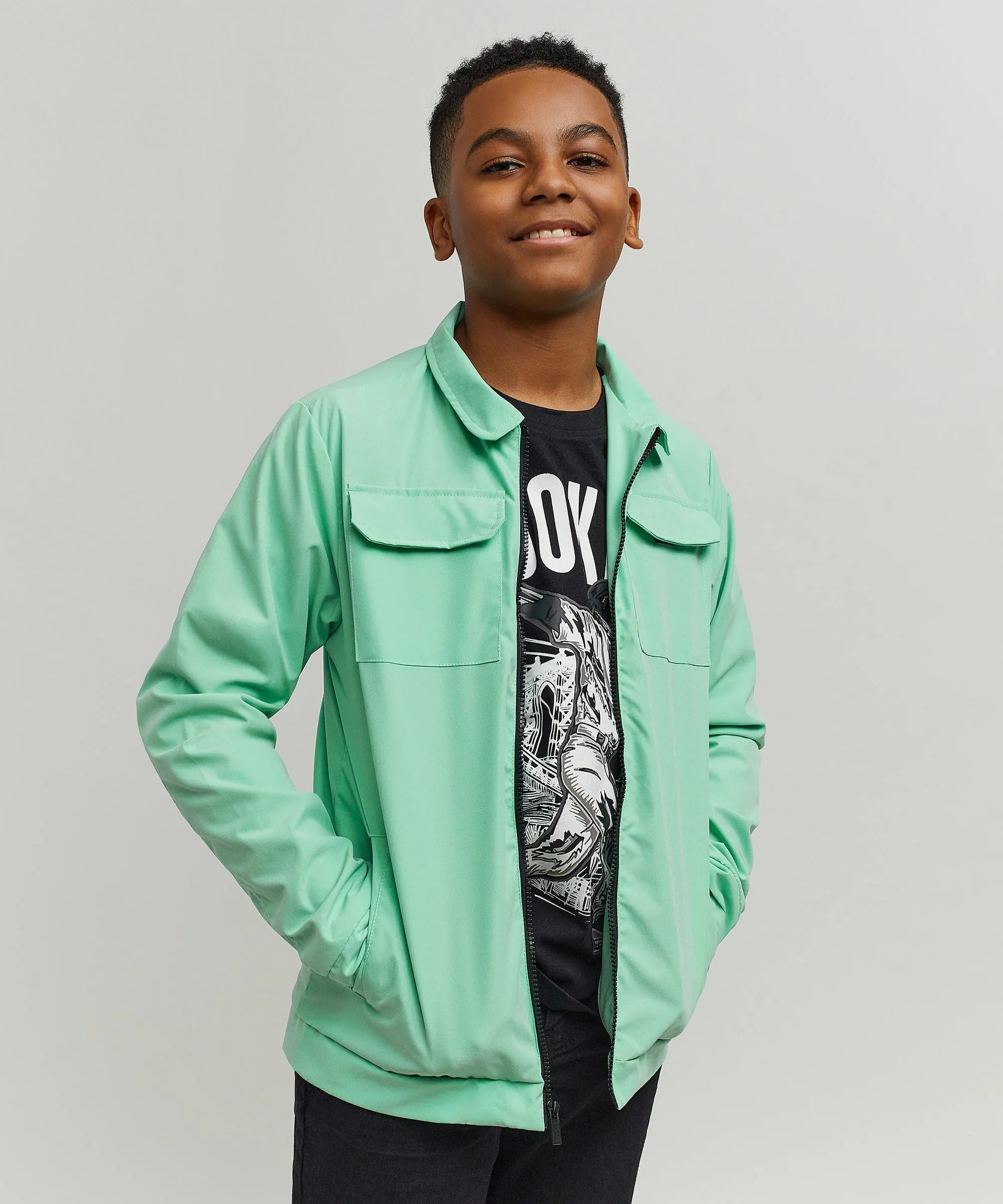 Kids Cargo Jackets - Sage