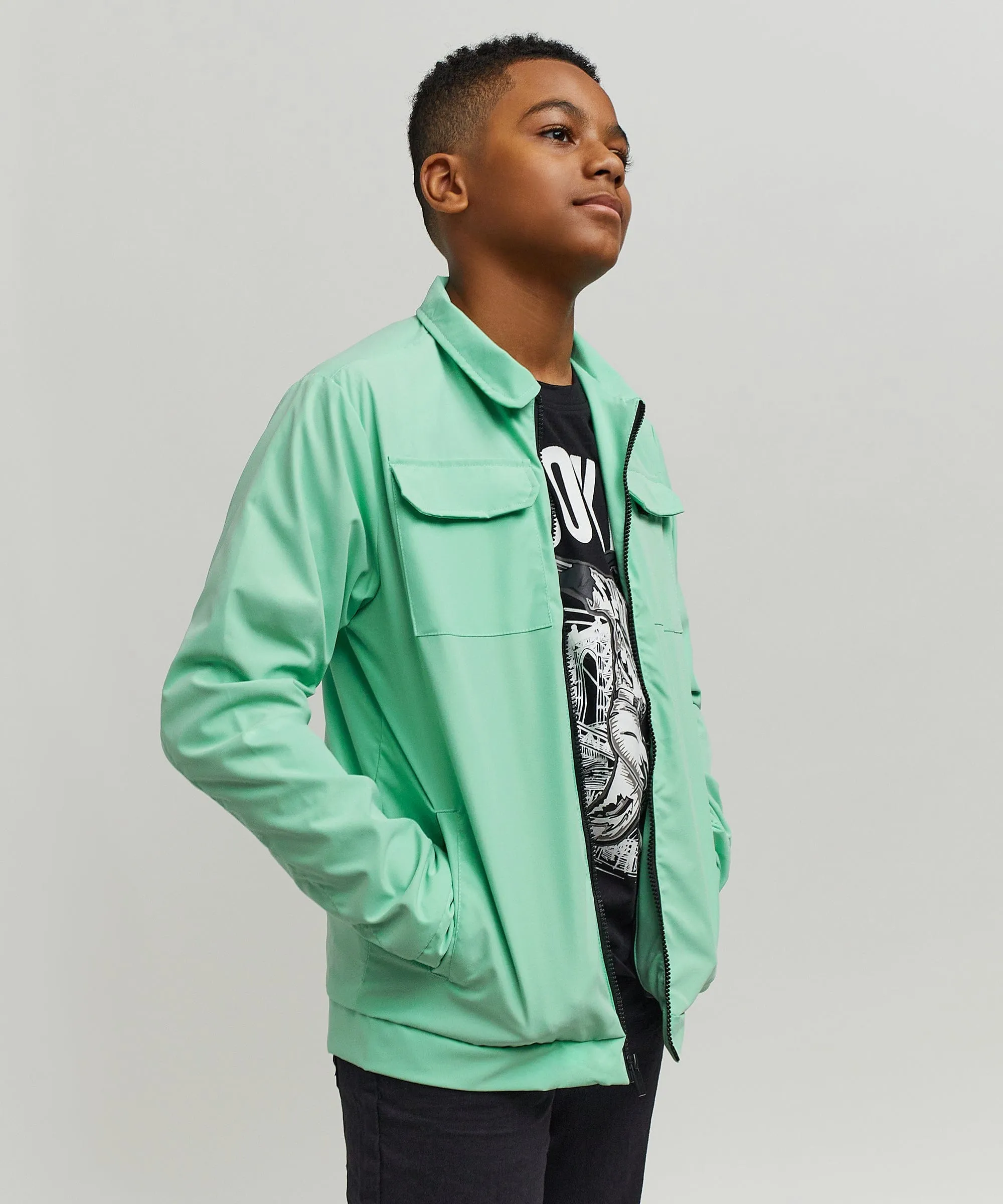 Kids Cargo Jackets - Sage