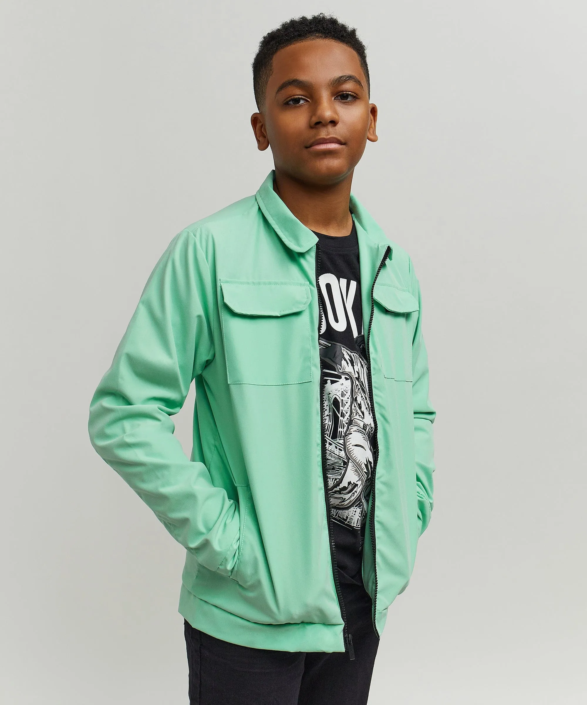 Kids Cargo Jackets - Sage