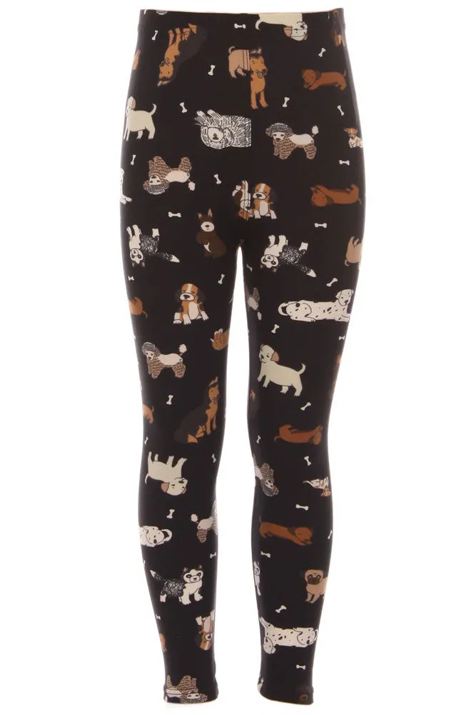 Kid's colorful Cute Puppy Dog Pattern Printed Leggings