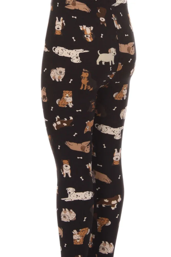 Kid's colorful Cute Puppy Dog Pattern Printed Leggings