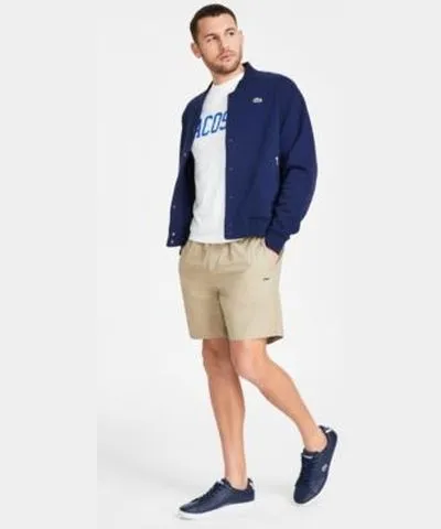 Lacoste Mens Varsity Jacket Logo Crewnck T Shirt Shorts