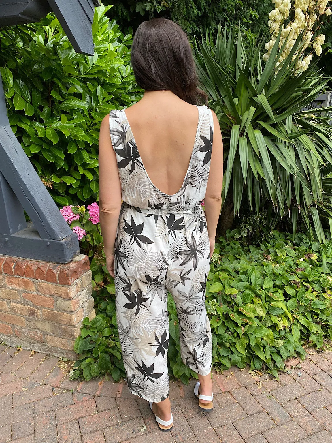 Leaf Pattern Jumpsuit Anna