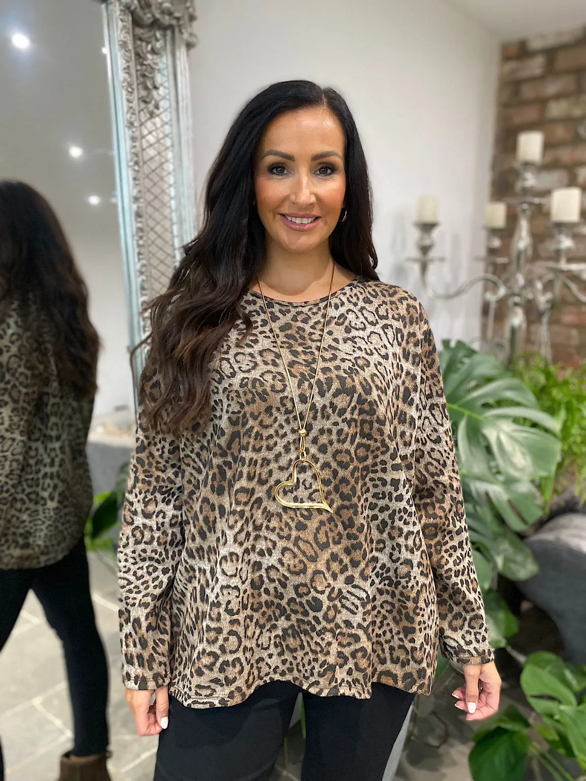 Leopard Print Long Sleeve Top Maddie