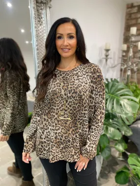 Leopard Print Long Sleeve Top Maddie