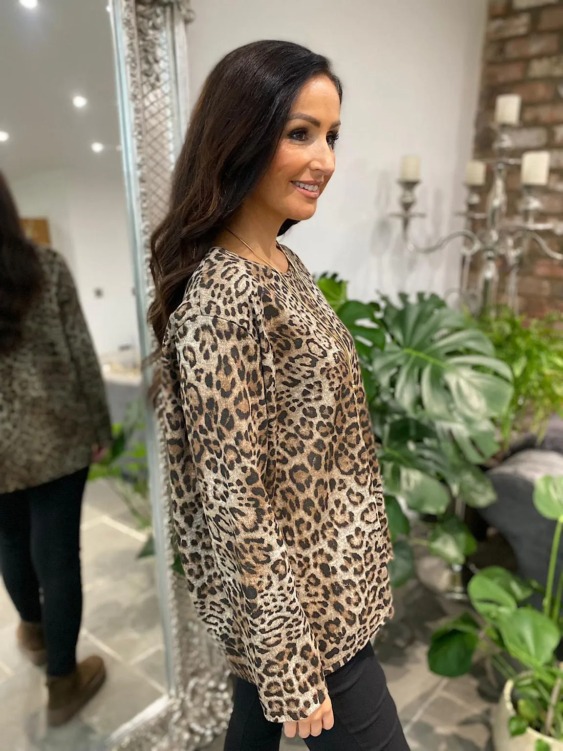 Leopard Print Long Sleeve Top Maddie