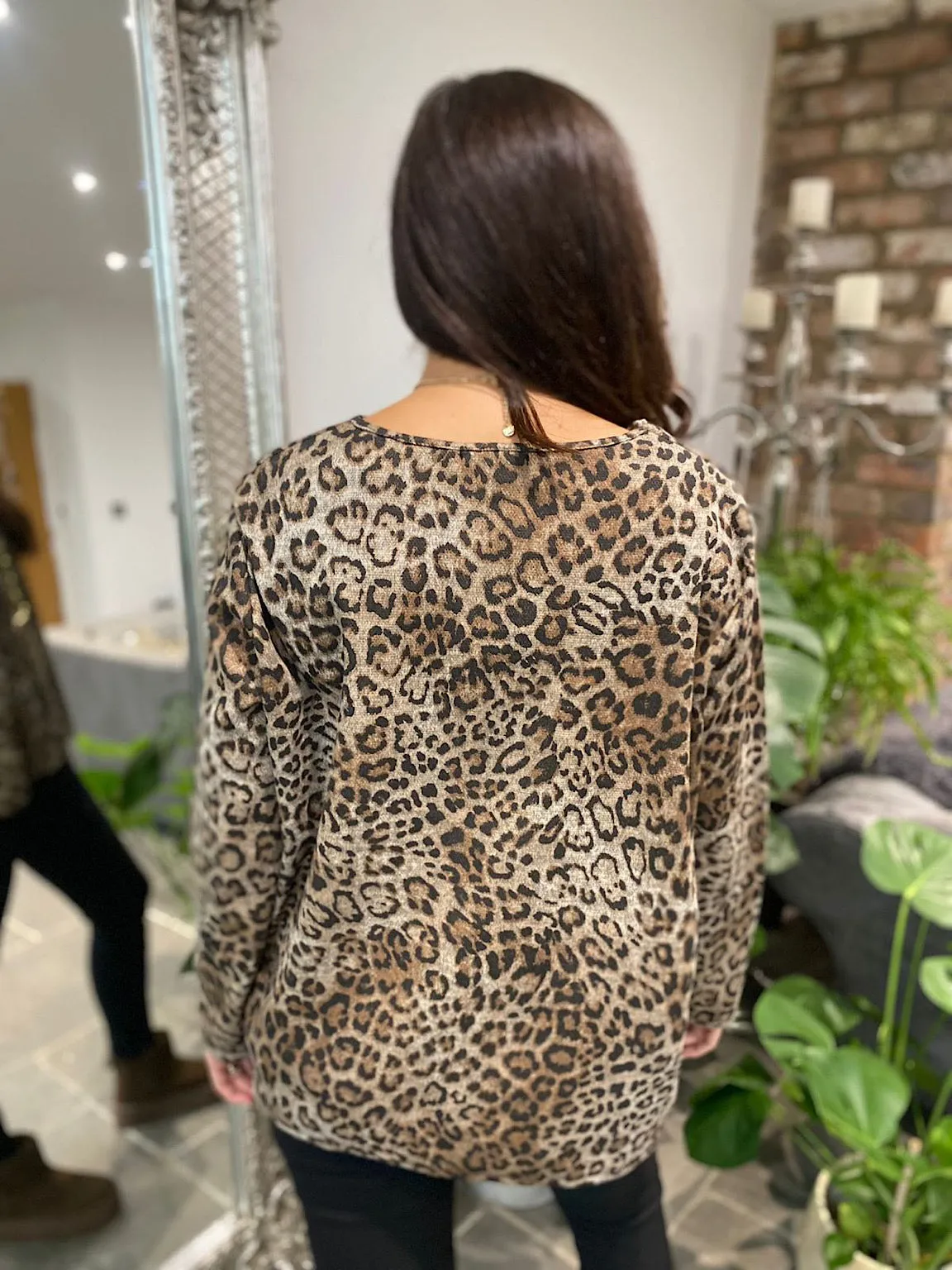 Leopard Print Long Sleeve Top Maddie