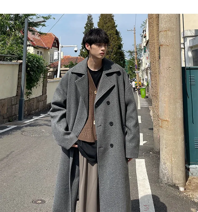 Long Dust Double Breasted Trench Coat