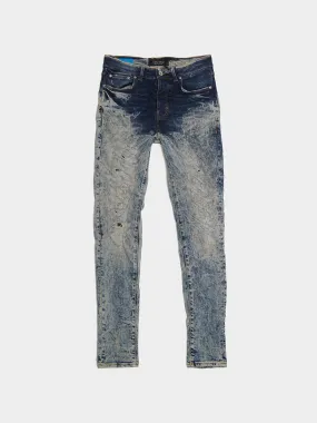 Low Rise With Slim Leg, Indigo Heavy Bleach Repair