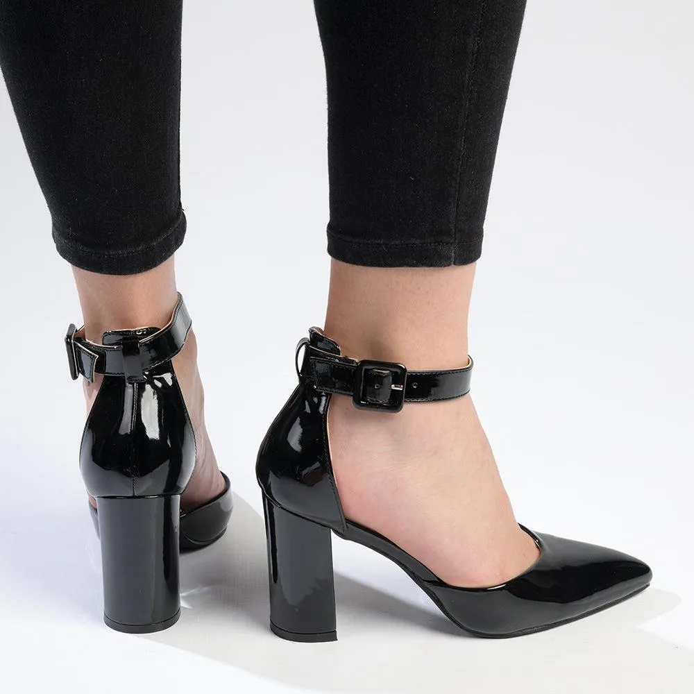 Madison Padma Block Heel Court - Black