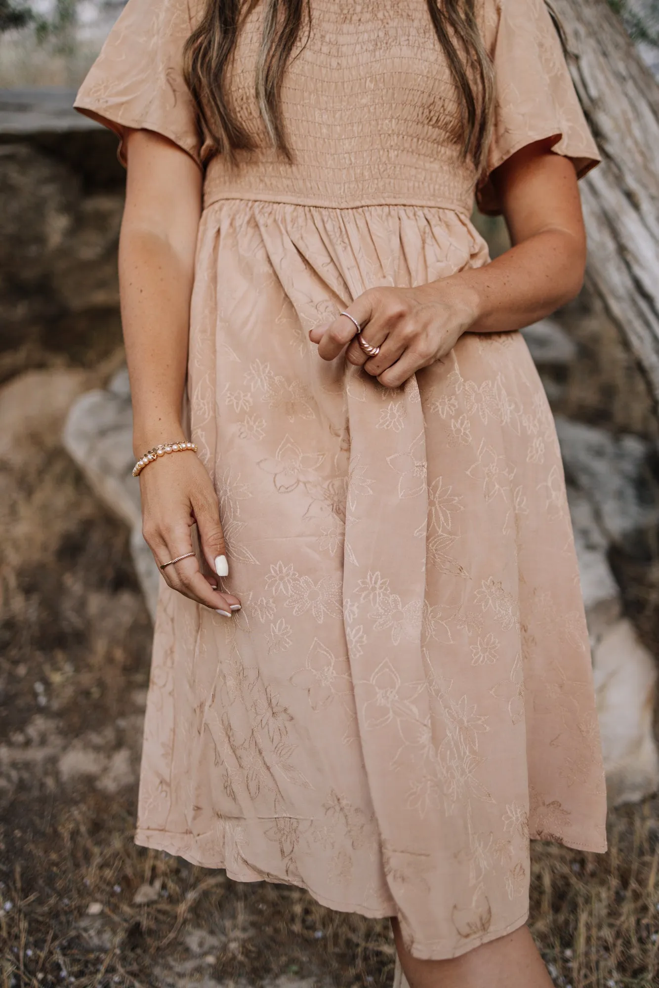 Maylee Dress in Apricot - Coming Soon