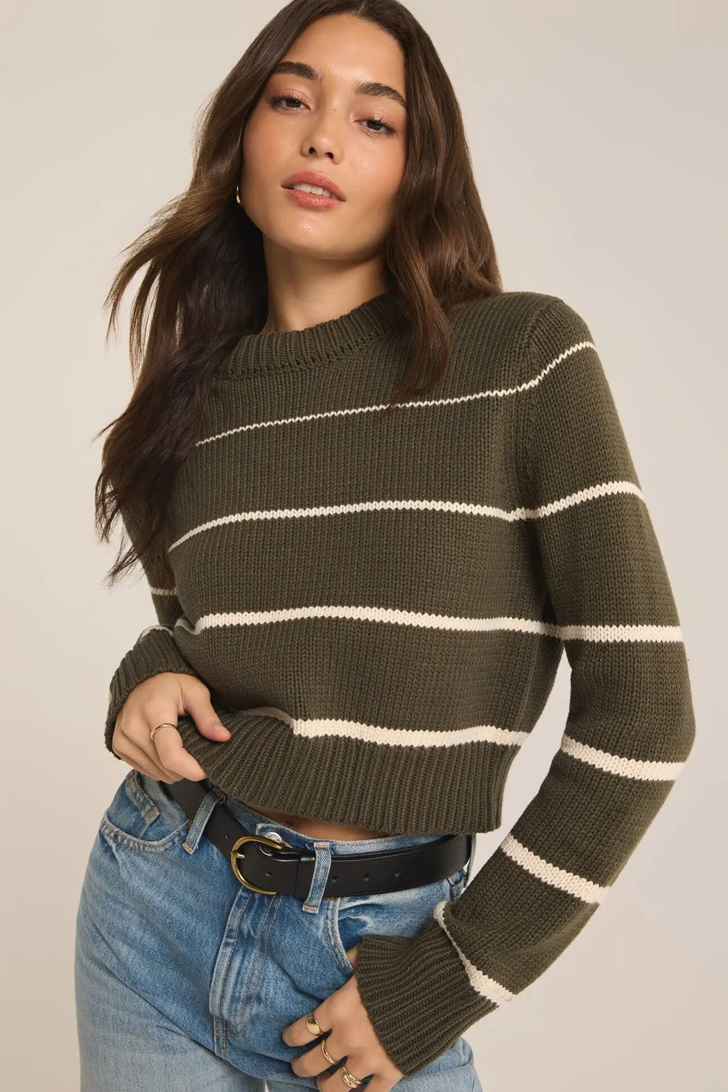 Milan Stripe Sweater - Natural