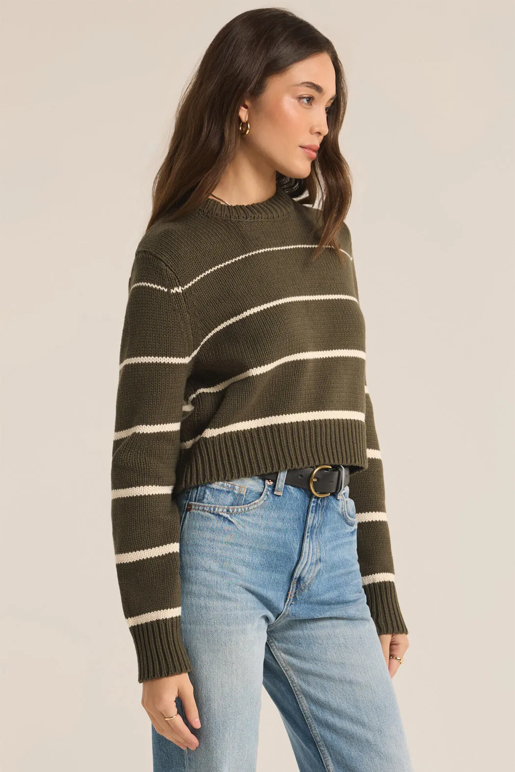 Milan Stripe Sweater - Natural