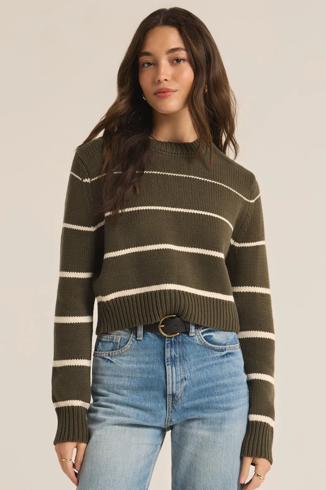 Milan Stripe Sweater - Natural