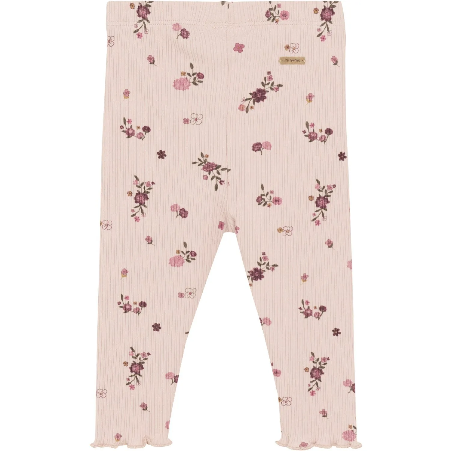 Minymo Sepia Rose Leggings AOP Rib