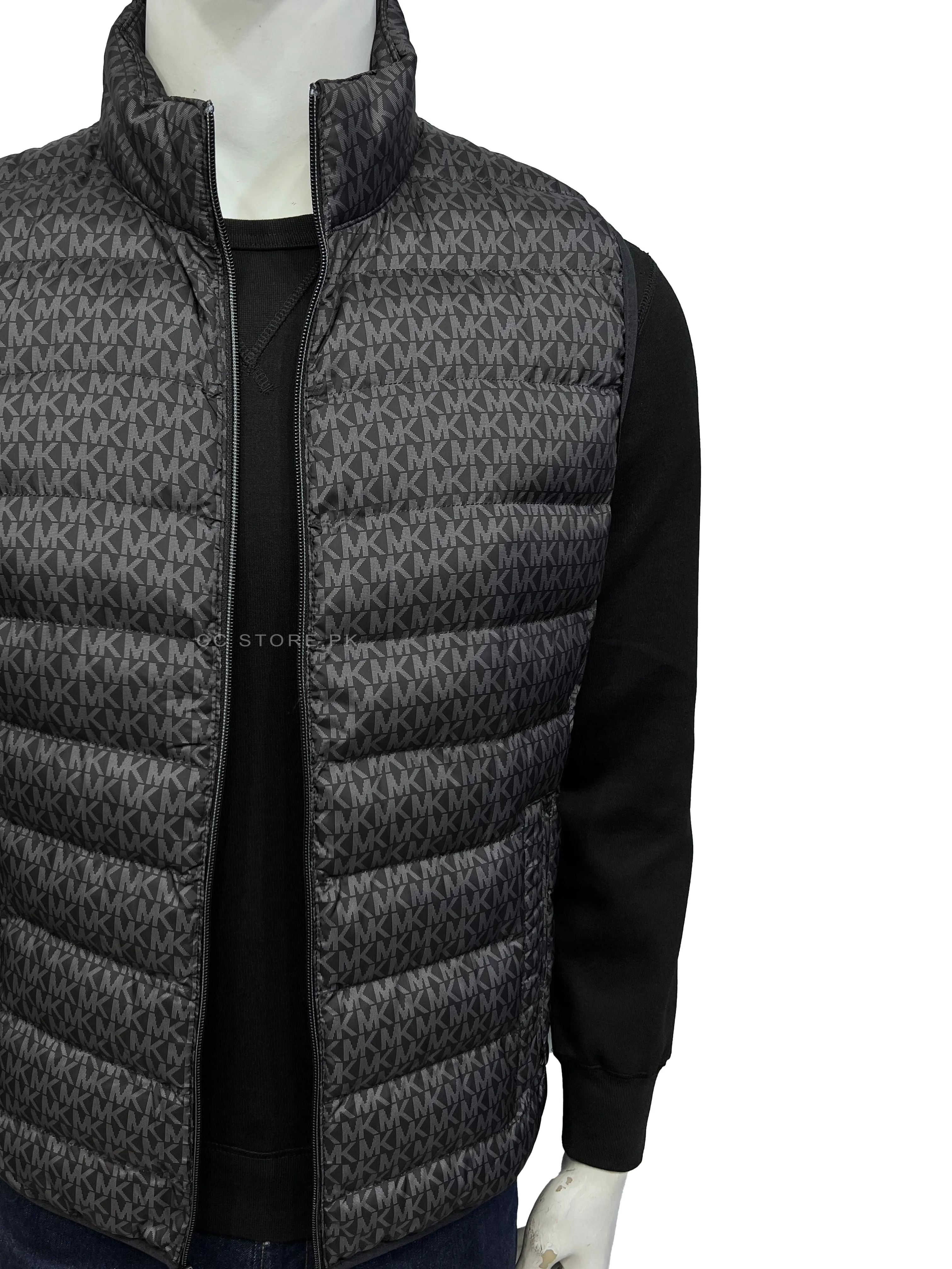 MK Logo Quilted Black Gilet