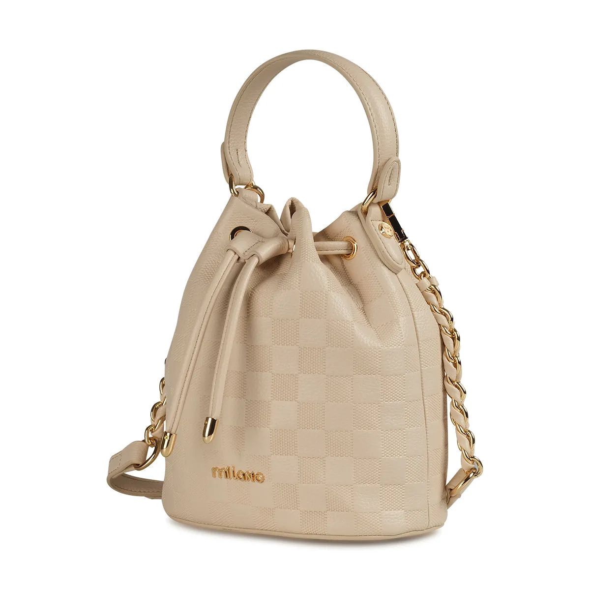 MYRAB BUCKET BAG- Cream