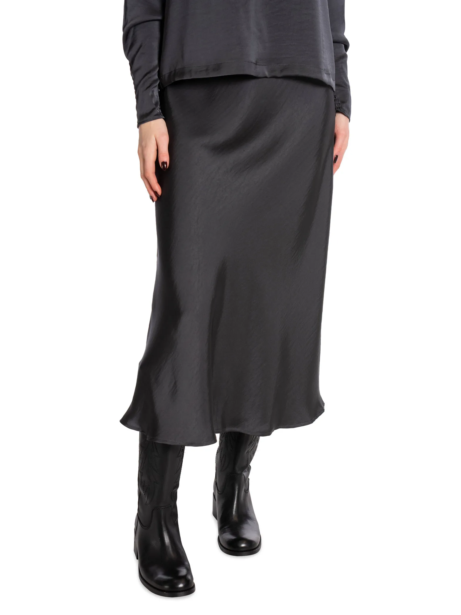 NEO NOIR SKIRT BOVARY STEEL GREY