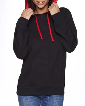 Next Level French Terry Pullover Hoody 9301 Black/ Red