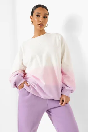 Ombre Tie Dye Oversized Sweater