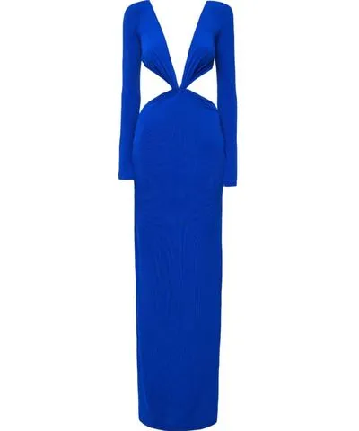 Ow Collection Women's Midnight Cut Out Maxi Dress - Blue