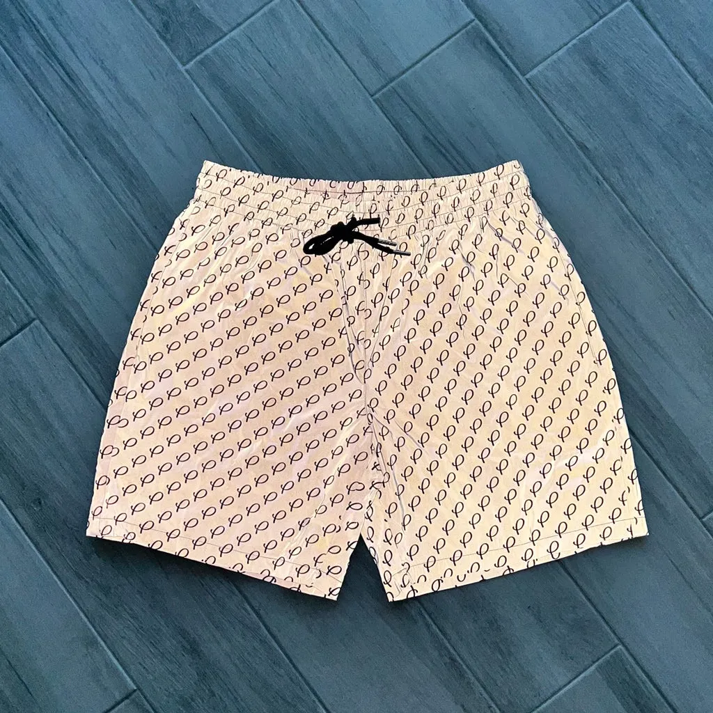 P Logo Reflective Swim Shorts