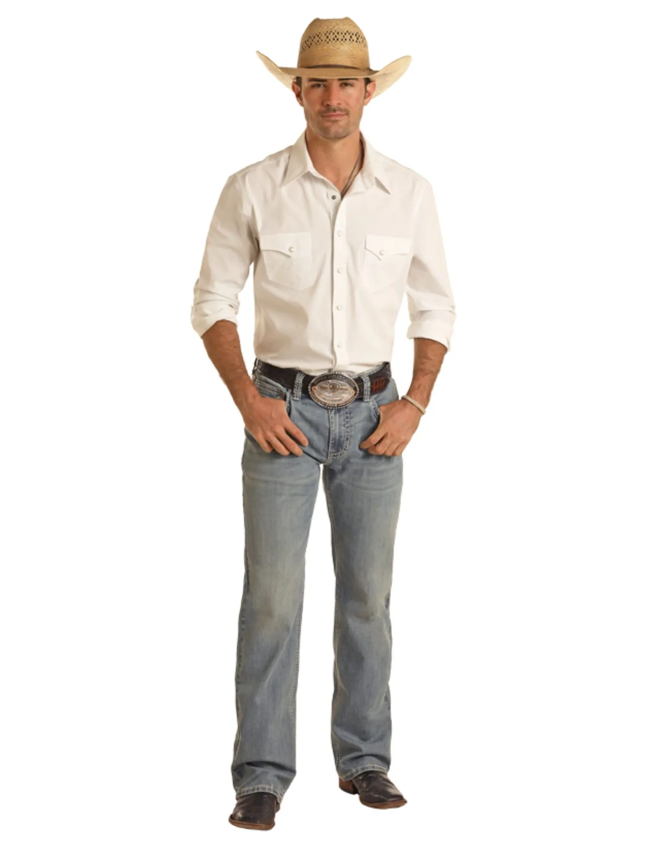 Panhandle Slim Mens Light Vintage Straight Jeans