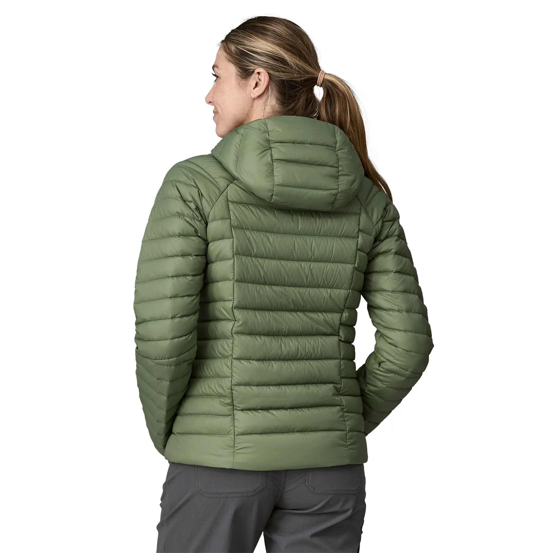 Patagonia Women's Down Sweater Hoody Terrain Green | Buy Patagonia Women's Down Sweater Hoody Terrain Green here | Out