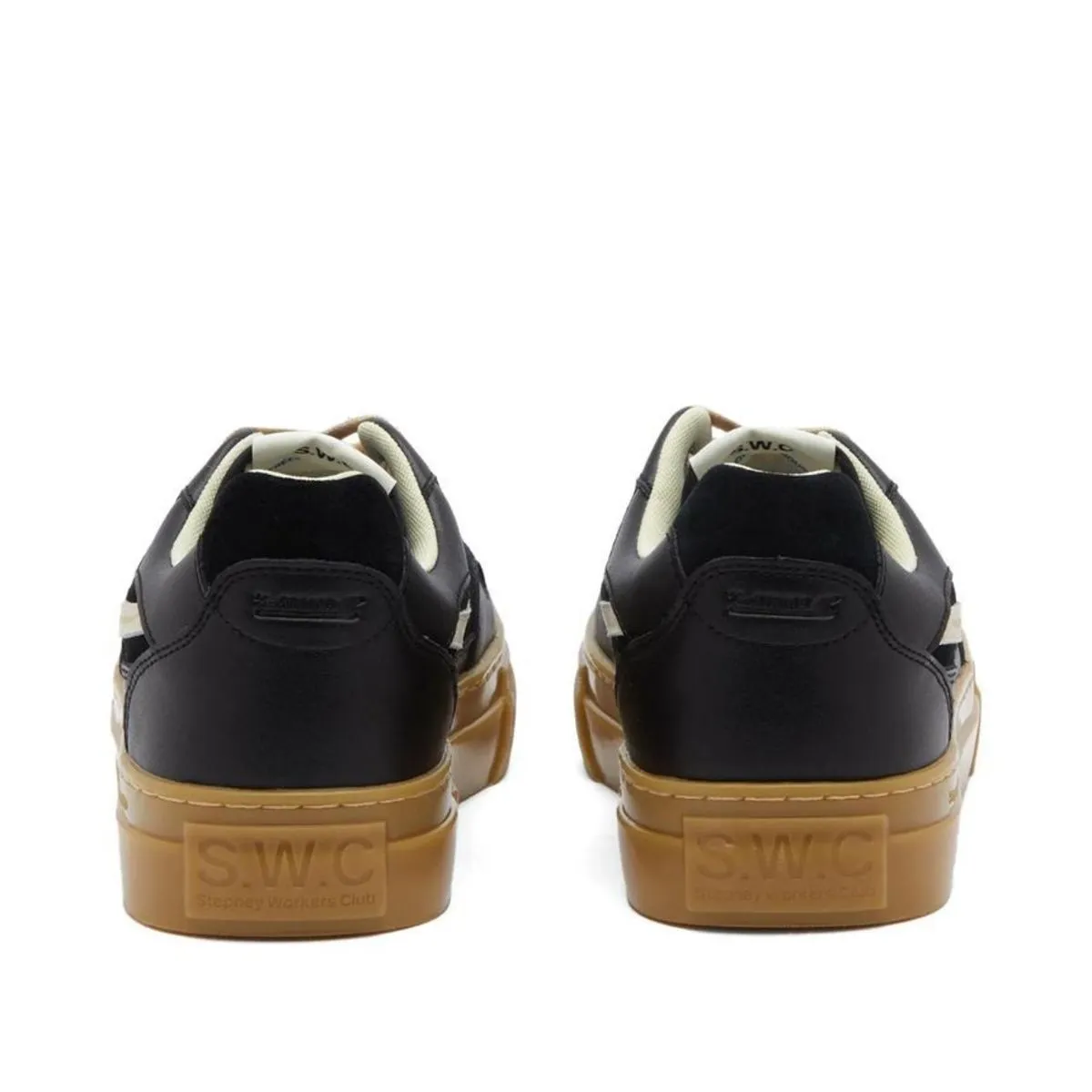 Pearl S Strike Leather Mix Sneaker - Black/Gum