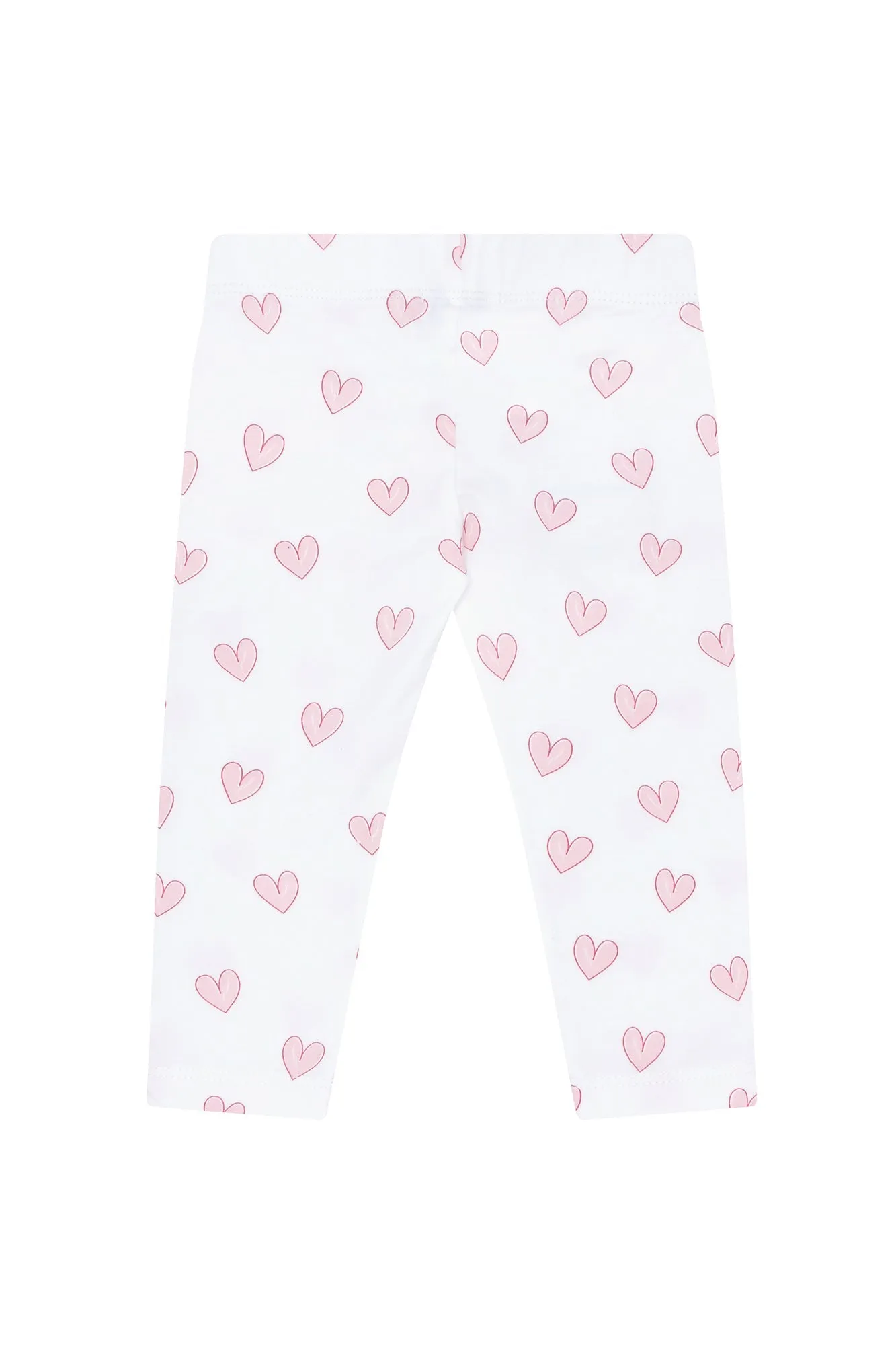 Pink Heart Print Pima Leggings