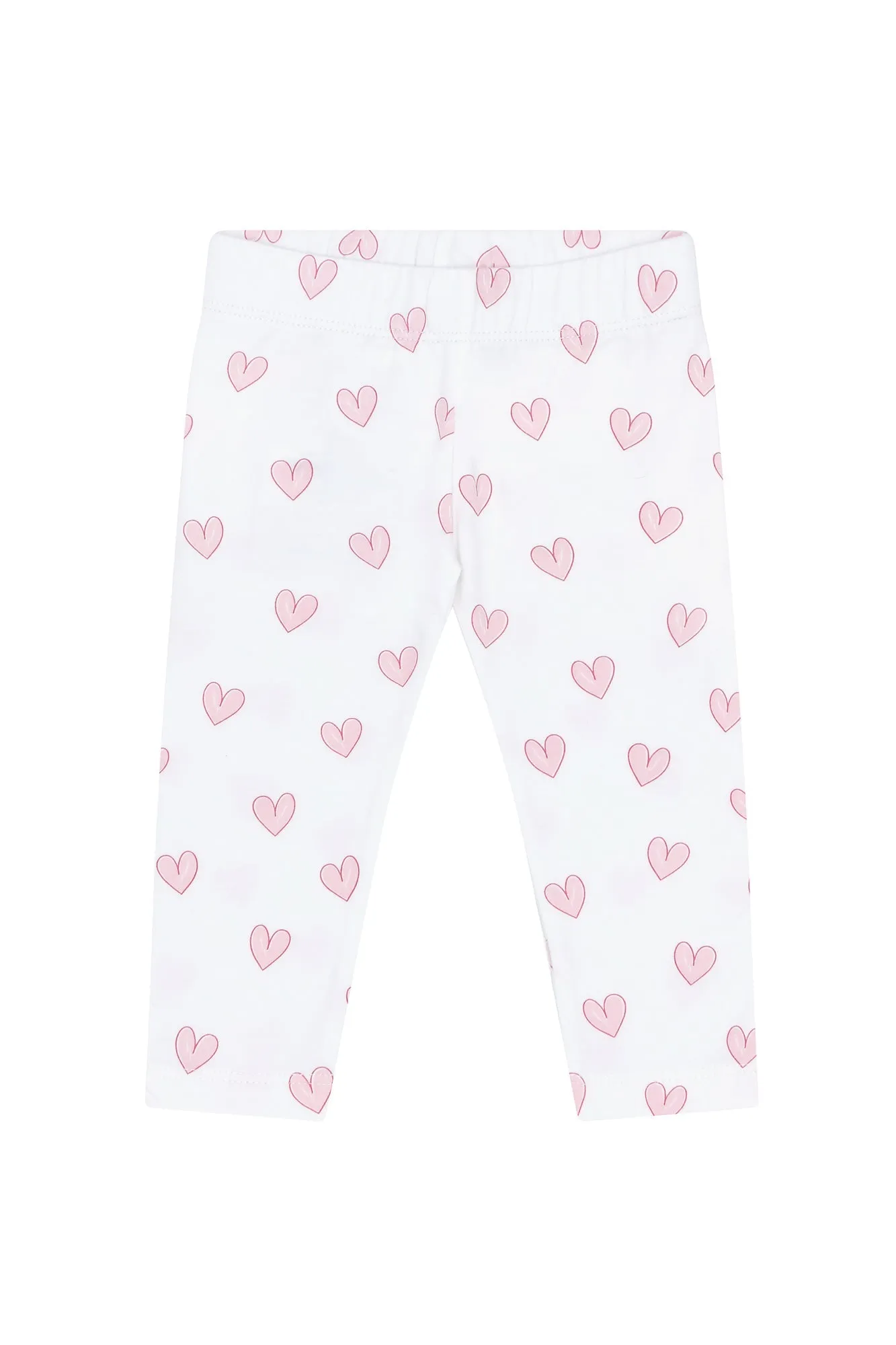 Pink Heart Print Pima Leggings