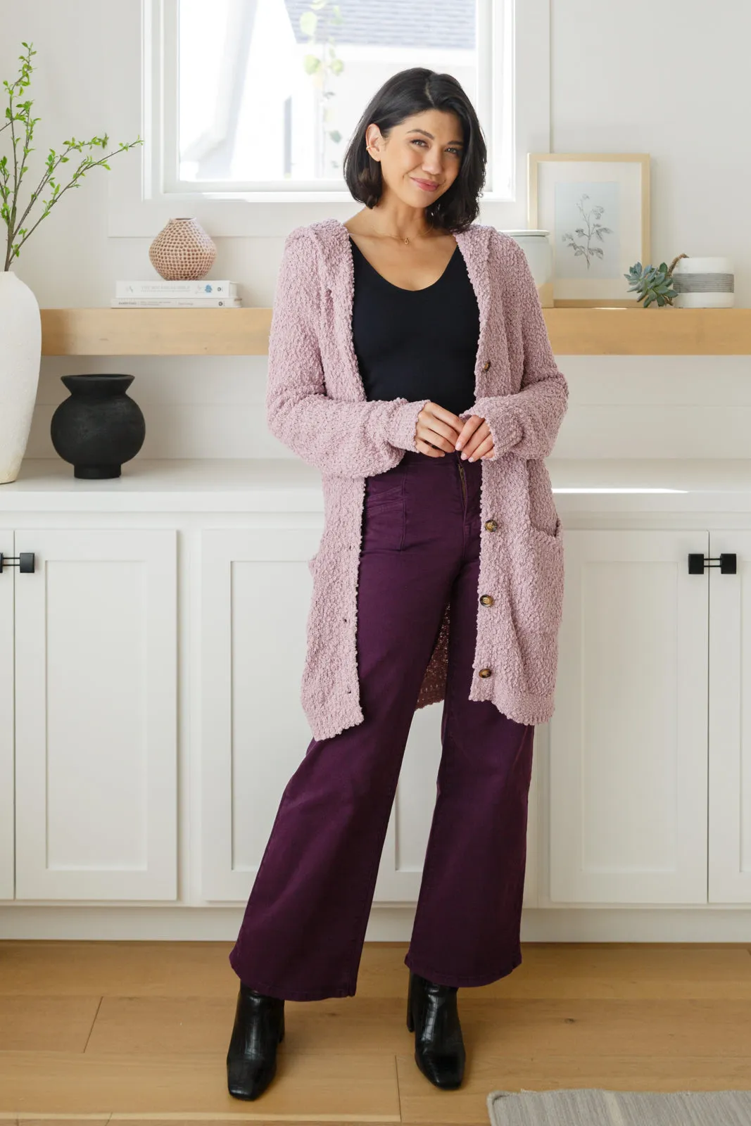 Plum High Rise Wide Leg Jeans