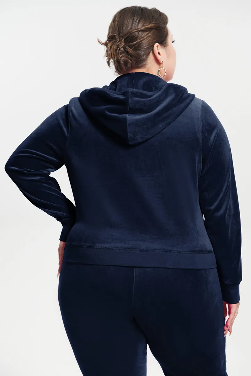 Plus-Size Classic Cotton Velour Hoodie