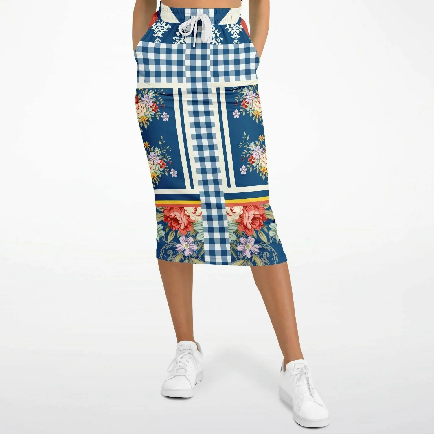 Porcelain Fleur Eco-Poly Long Pocket Skirt