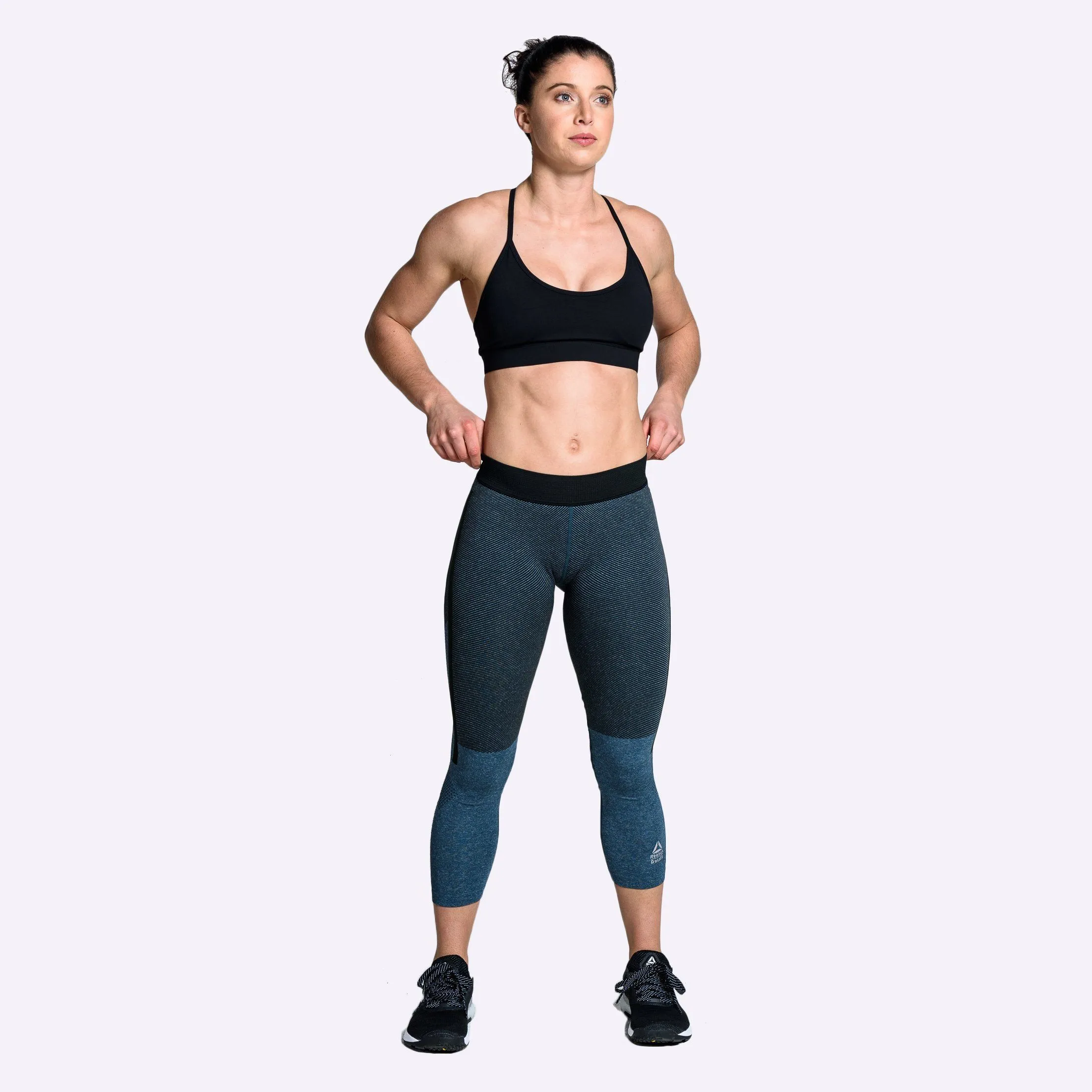 Reebok - Women's CrossFit MyoKnit Full Length Tights - Blue Hills/Black