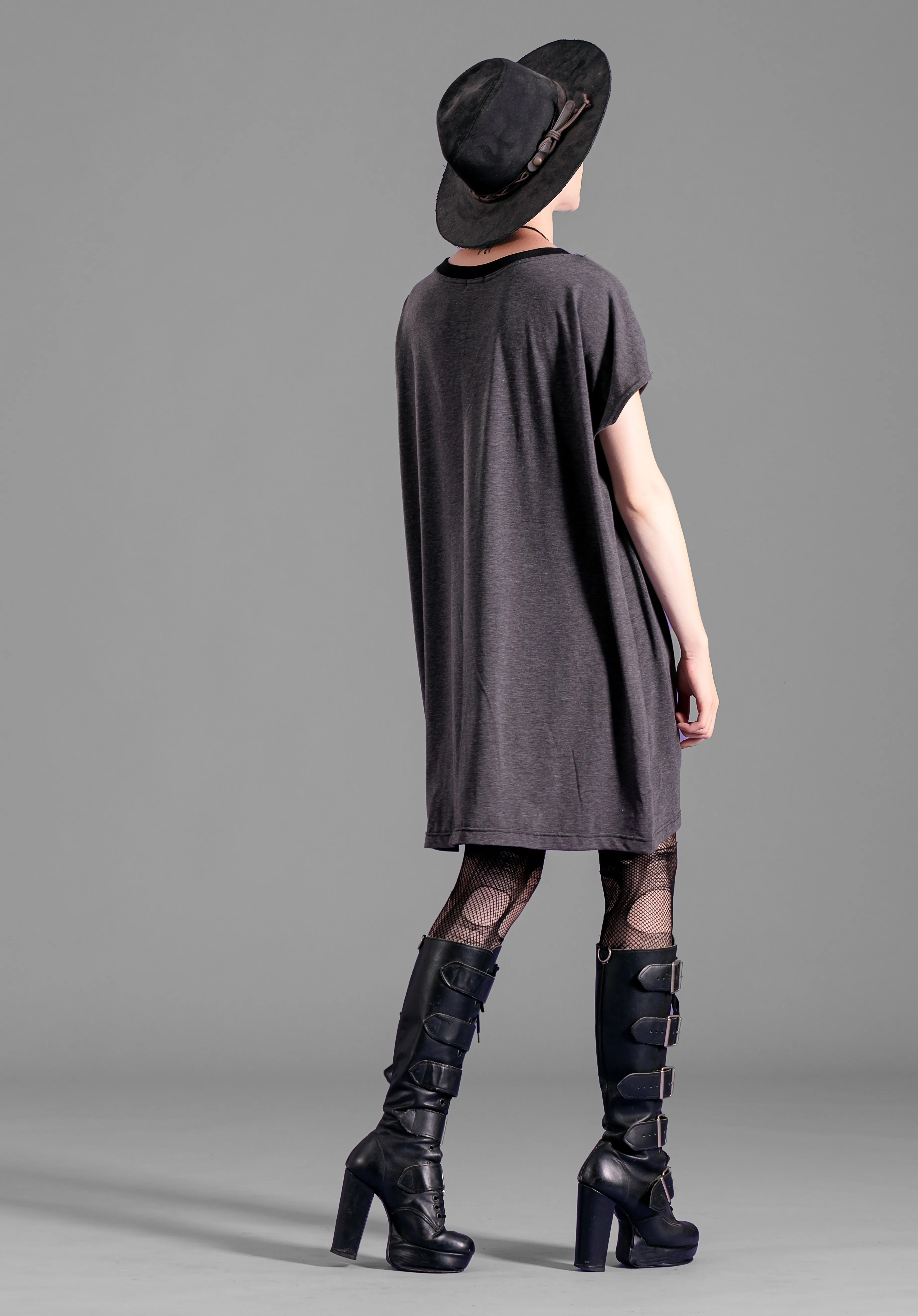 Rib cage print tunic tshirt dress | glitter special edition