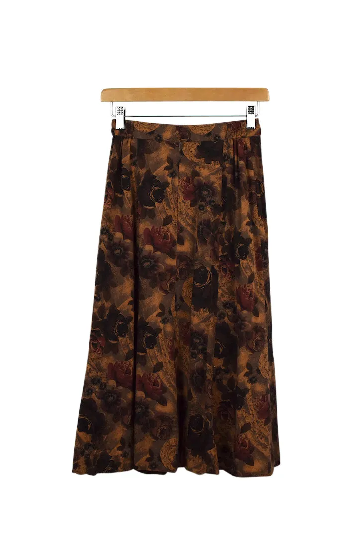 Rose Print Skirt