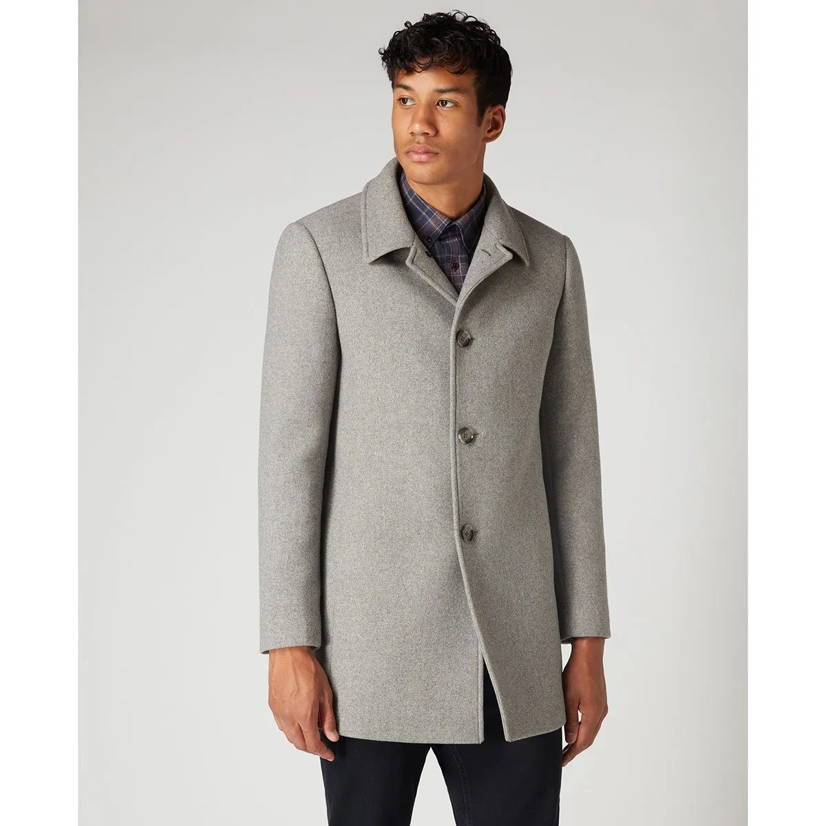 Rowan Tailored Wool Coat Grey