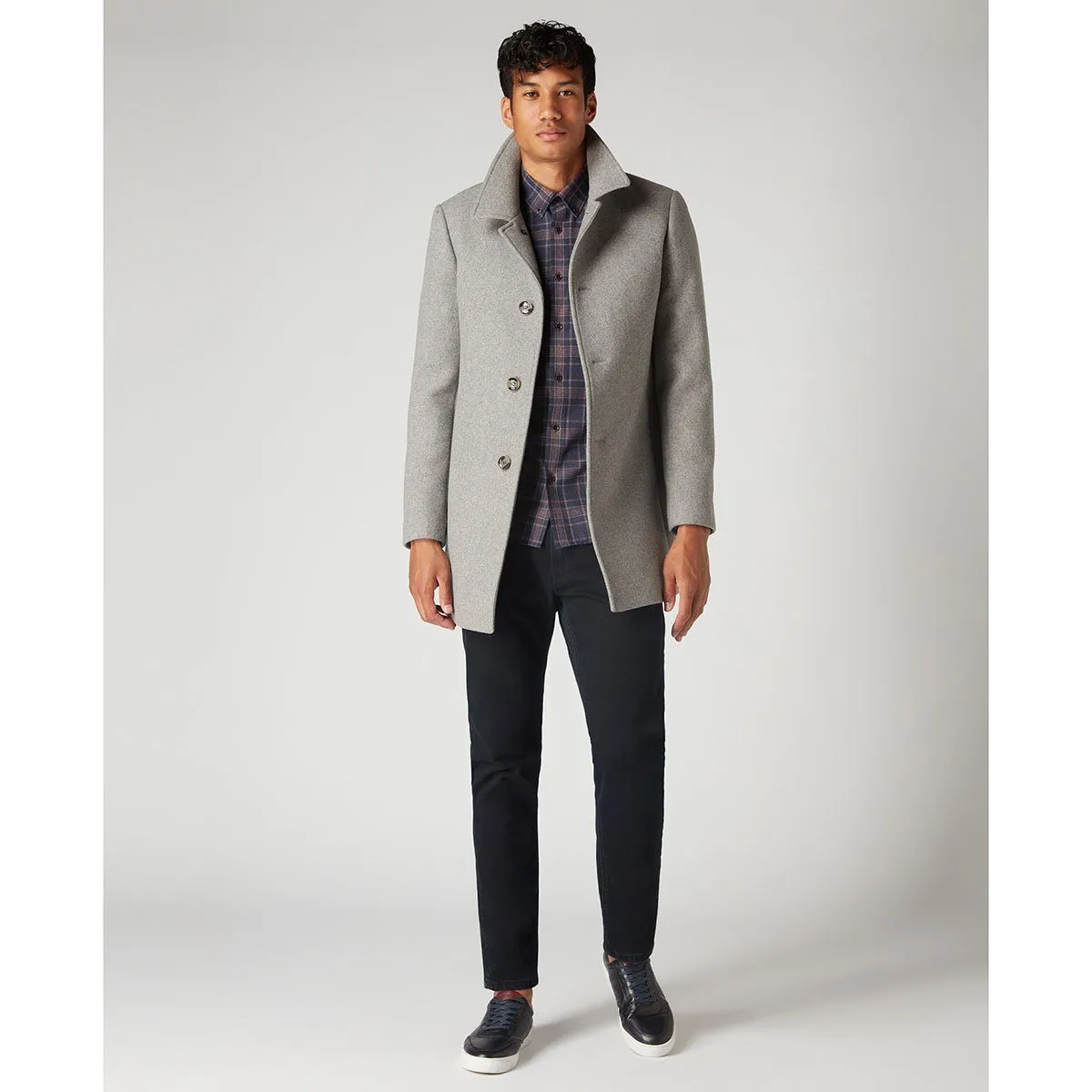 Rowan Tailored Wool Coat Grey