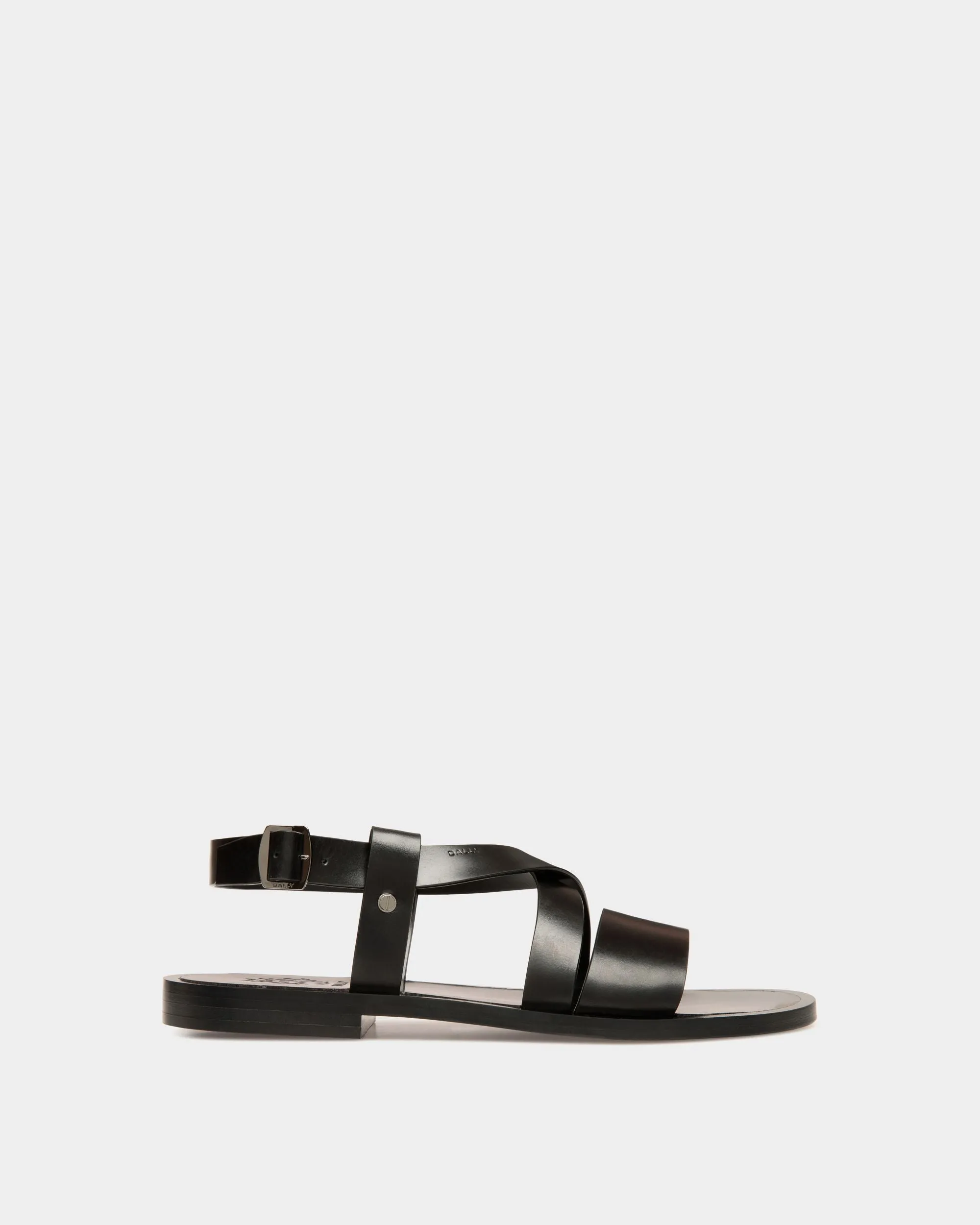 Salis Sandal In Black Leather 