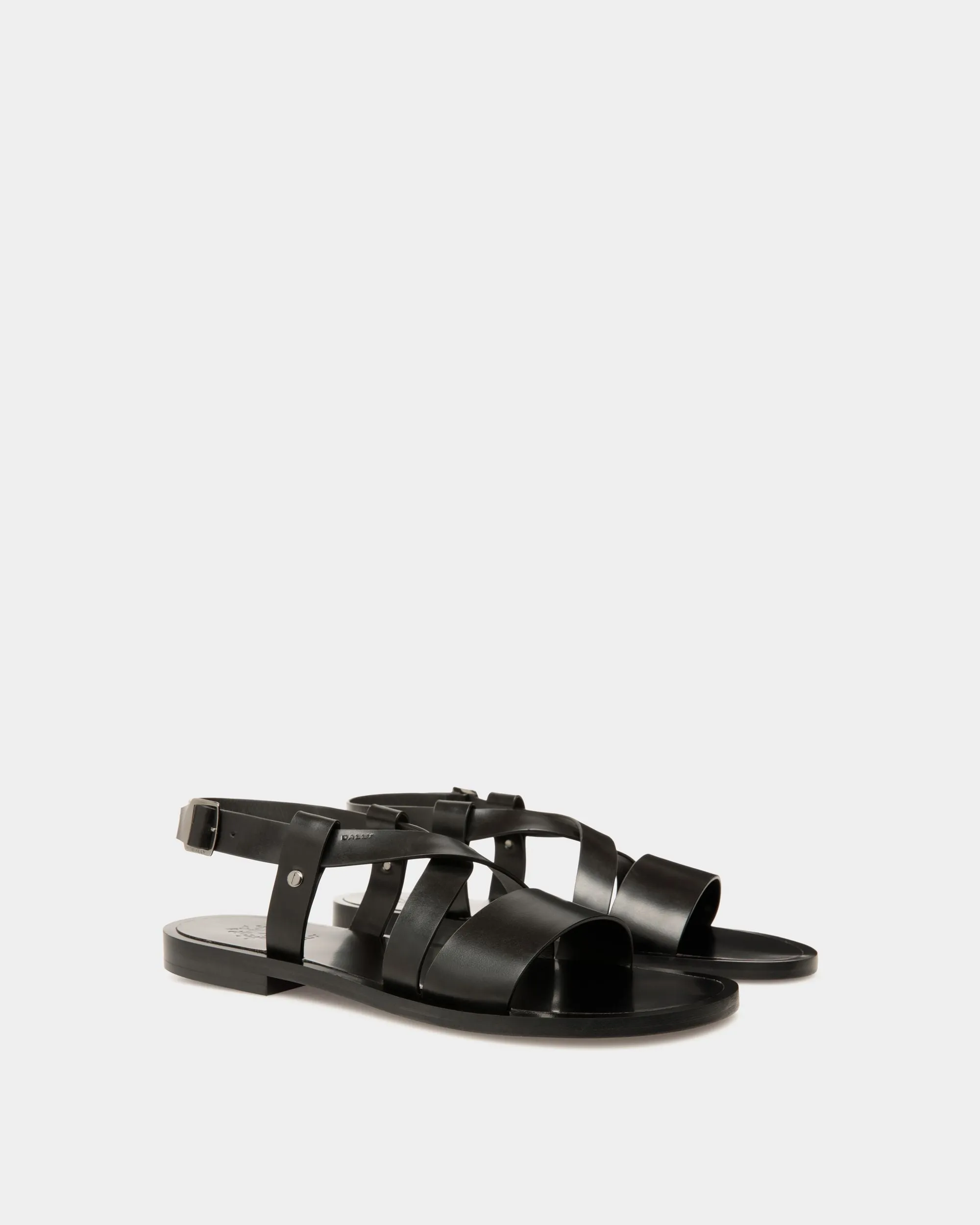 Salis Sandal In Black Leather 