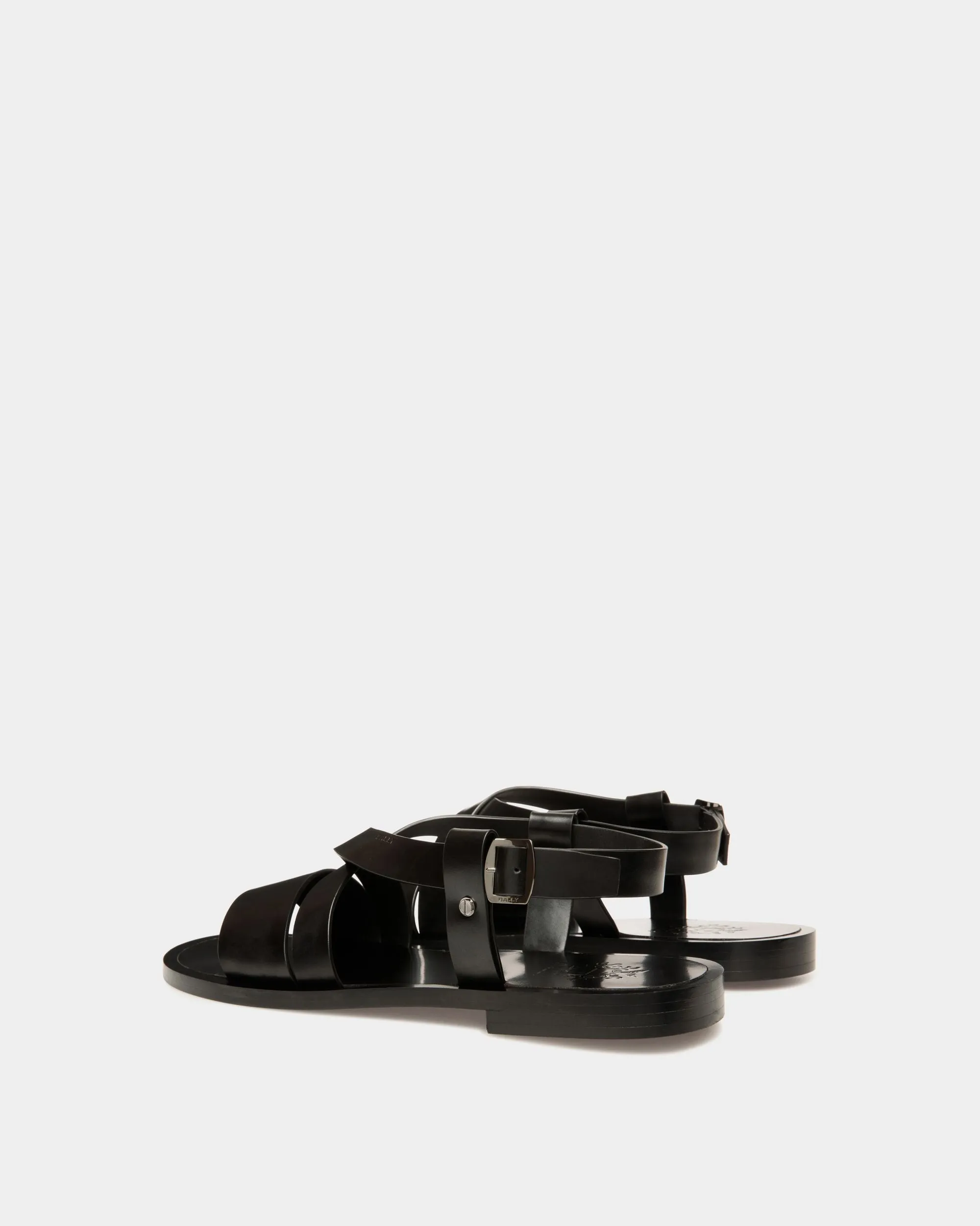 Salis Sandal In Black Leather 