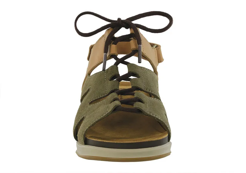 SAS Womens Sedona Lace Up Wedge Sandal- Sagebrush