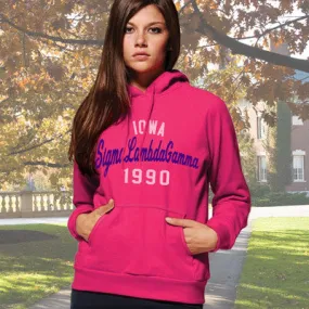 Sigma Lambda Gamma State and Date Printed Hoody - Gildan 18500 - CAD