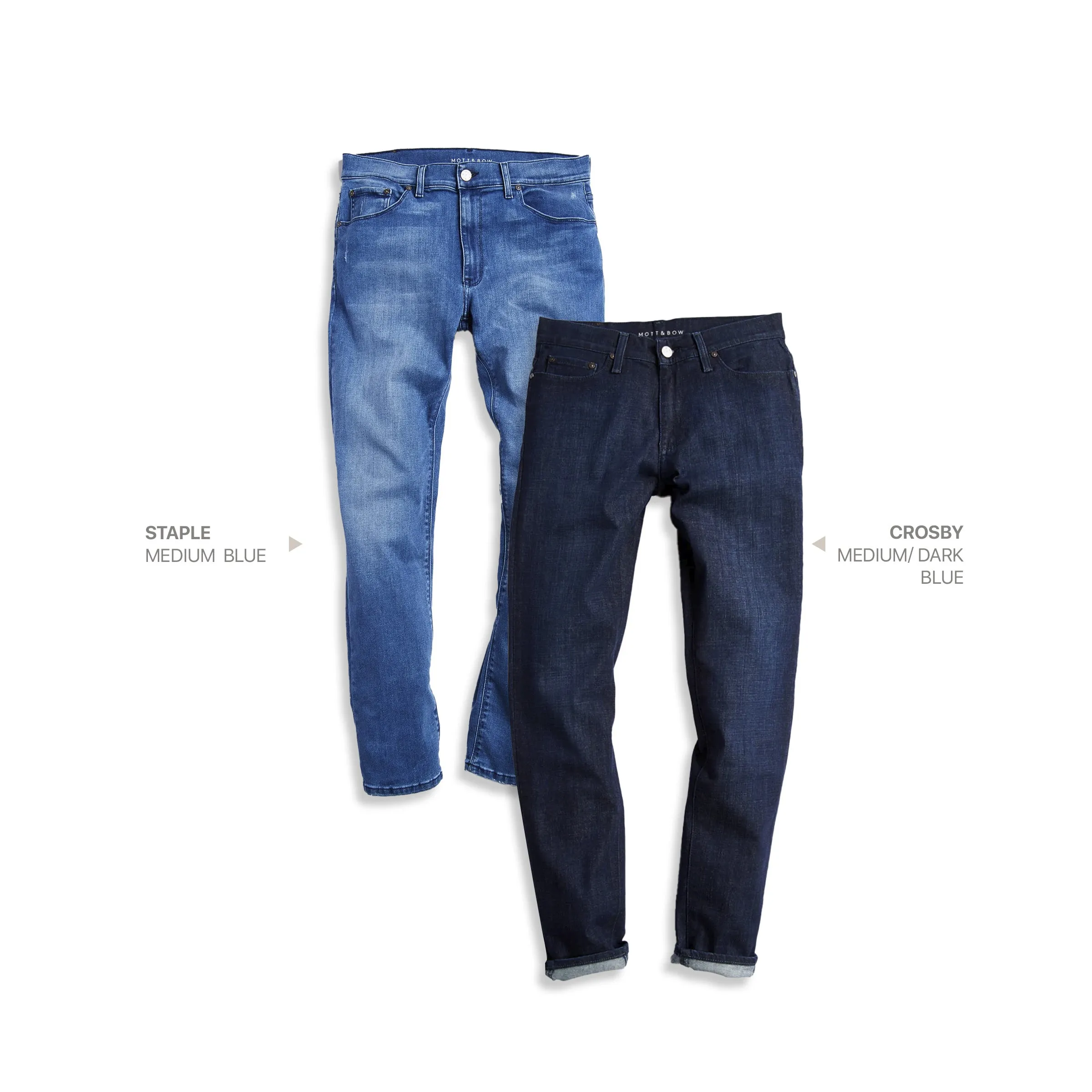 Skinny Staple Medium Blue and Crosby Medium/Dark Blue 2-Pack Jeans