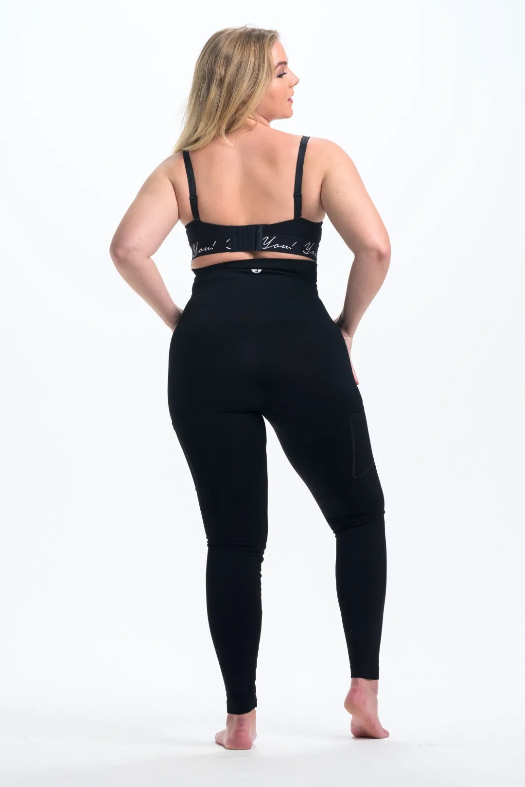 Snapback Postpartum Leggings - Black