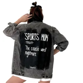 'Sports Mom' Denim Jacket