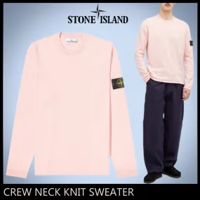 STONE ISLAND  |Crew Neck Street Style Long Sleeves Plain Cotton Logo