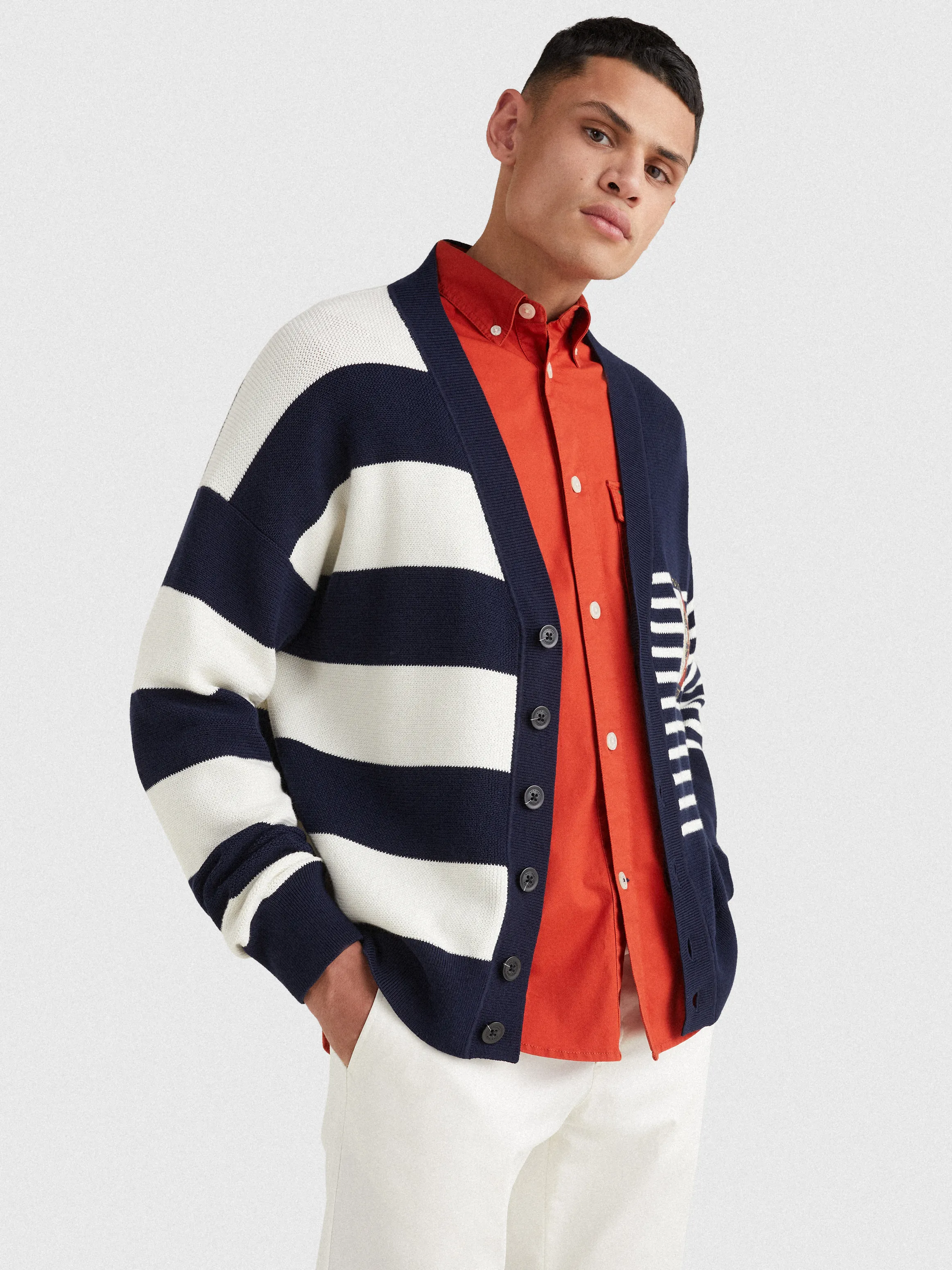 Stripe Crest Cardigan | Sweatshirts & Hoodies | Tommy Hilfiger