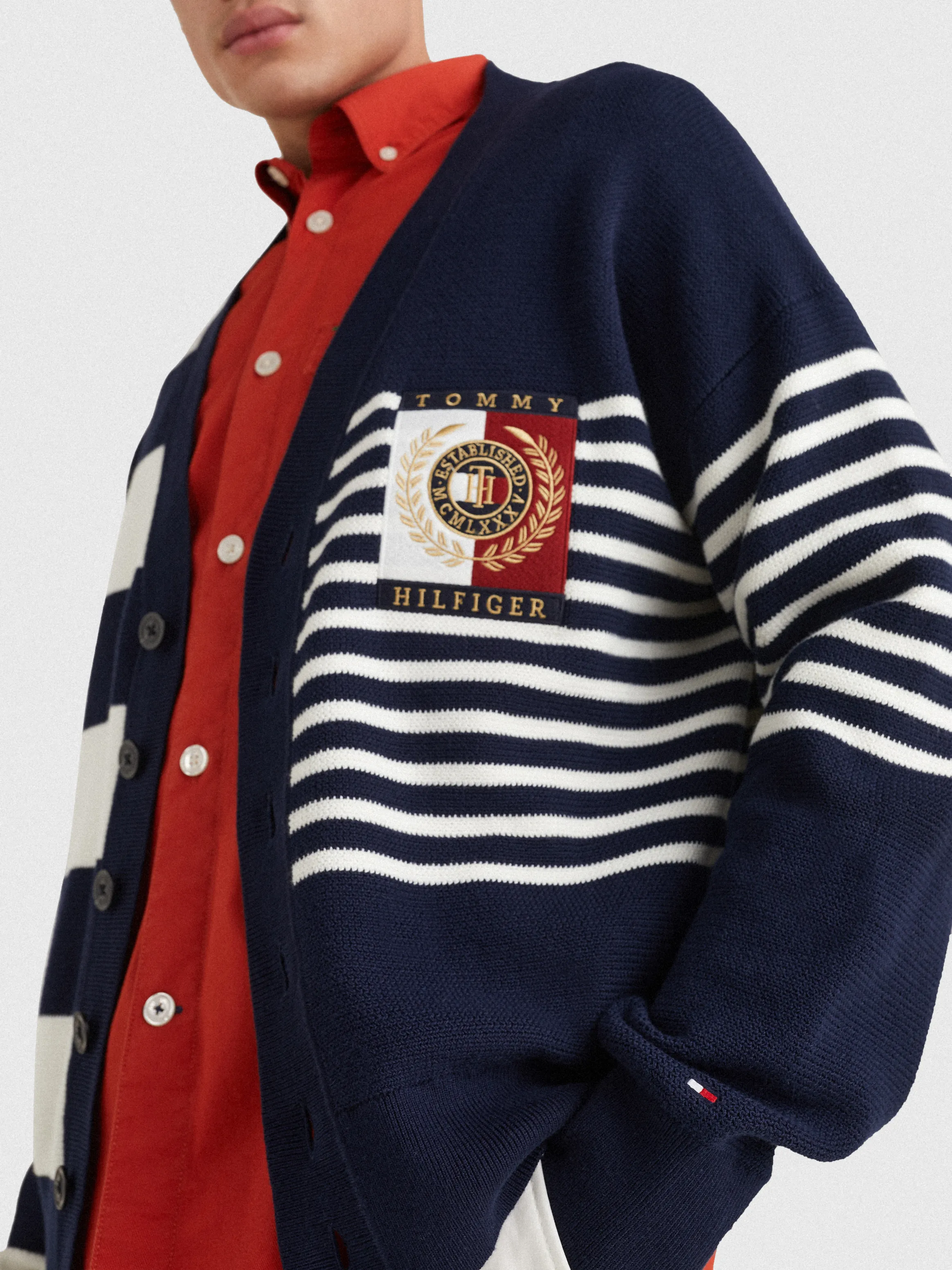 Stripe Crest Cardigan | Sweatshirts & Hoodies | Tommy Hilfiger